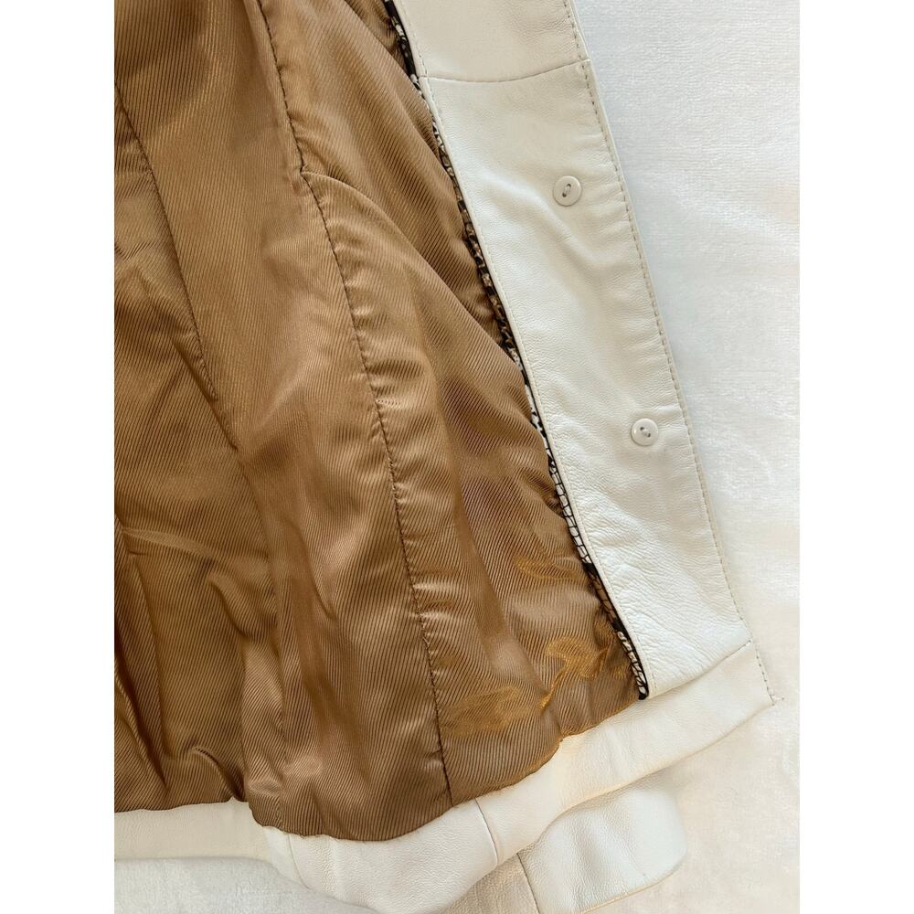 Wilsons Leather Womens Medium Jacket with Camel Lining and Snake Skin Pockets XC - Picture 8 of 16